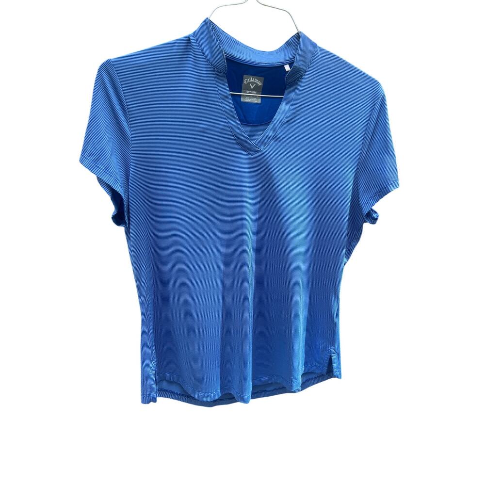 Callaway Women’s Performance Top Medium Blue Opti-Wick Tennis Pickleball Golf